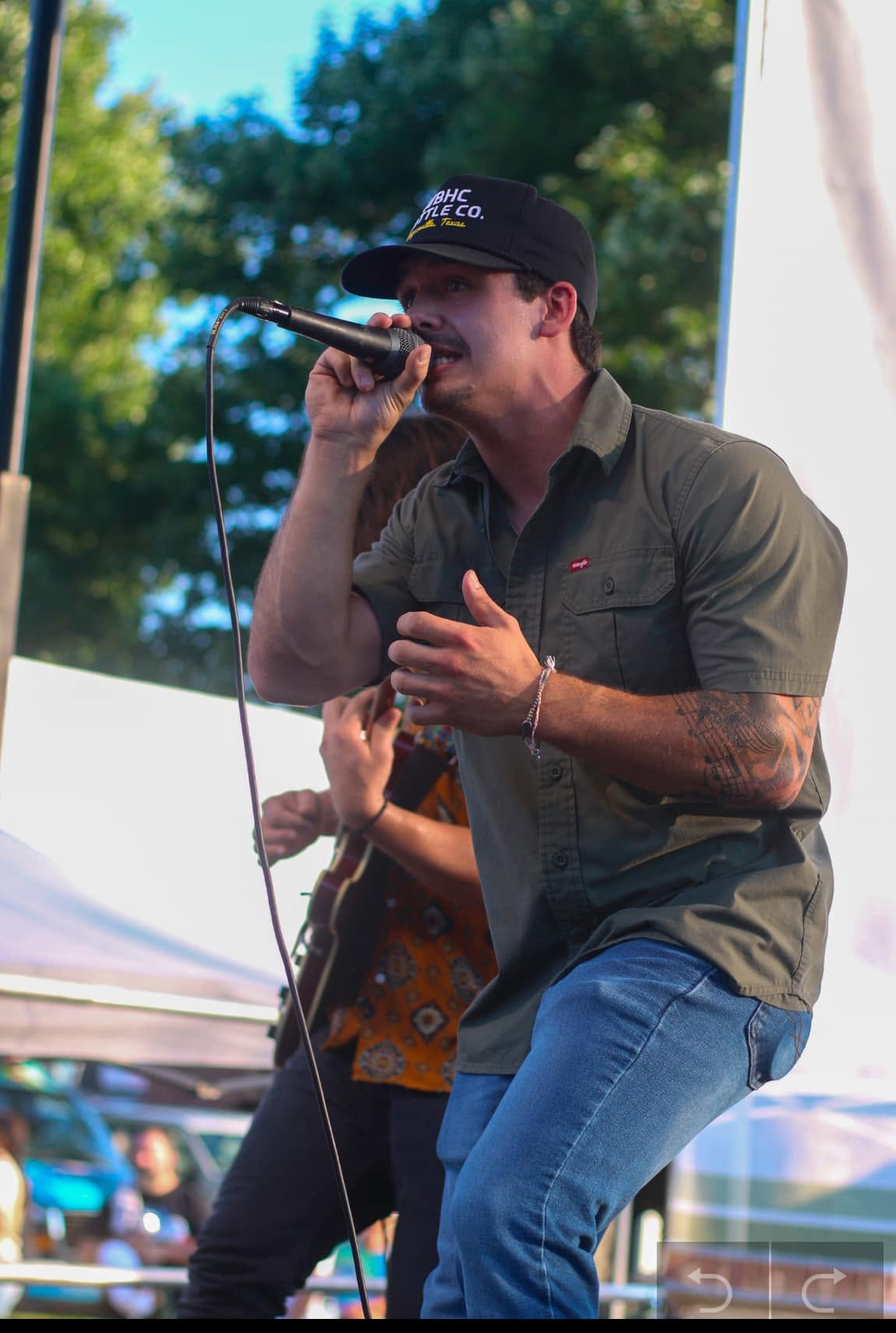 Noah Thompson performing on stage